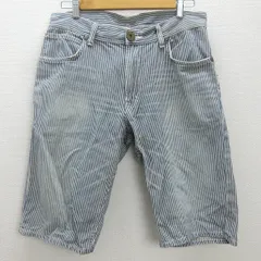 G■リー/LEE デニムショートパンツ/ヒッコリー【32】紺/men's/54【中古】■