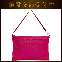 ボッテガヴェネタ クラッチバッグ ピンク イントレチャート バタフライ 美品