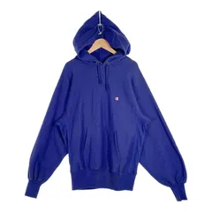 90's Champion チャンピオン リバースウィーブ プルオーバースウェットパーカー ロイヤルブルー USA製 トリコ刺繡 Size L