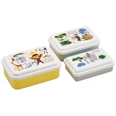 おさるのジョージ お弁当箱 入れ子式 デザート入れ 3個セット 抗菌 おしゃれ ランチボックス シール容器 ZOO スケーター