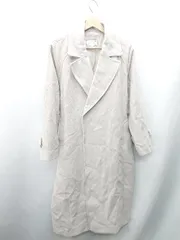 ■ ⊇ ROPE PICNIC ロペピクニック ウエストベルト付き 長袖 コート サイズ38 アイボリー系 レディース E  【1409100042573】