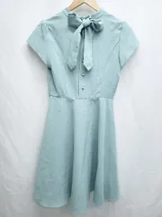 ◇ REDYAZEL レディアゼル 半袖 膝丈 ワンピース サイズM グリーン系 レディース P  【1406240048908】