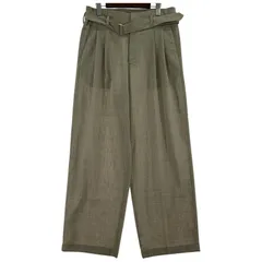 YOKE 21ss HI WAIST BELTED TROUSERS 2 ブラウンのサムネイル