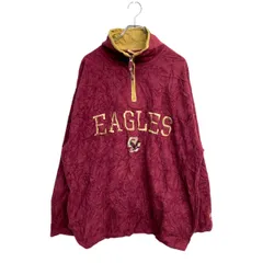 RUSSELL ATHLETIC フリース ハーフジッププルオーバー XLサイズ ラッセル ワインレッド 古着卸 アメリカ仕入 t2411-3378