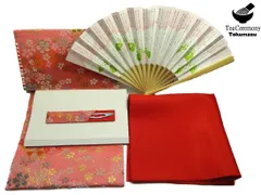 裏千家　お稽古入門セット　帛紗　利休挟みピンク　懐紙入　茶道入門セット　6点　ふくさ　学校茶道　茶道具