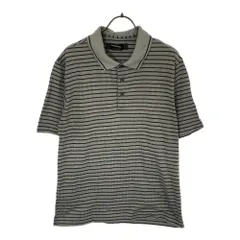 ナイキゴルフ ボーダー ゴルフ 半袖 ポロシャツ S グレー系 NIKE GOLF DRI FIT メンズ