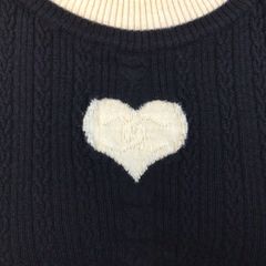 CHANEL　シャネル　ココマーク　ハート　プルオーバー　ウール　リブ編み　ニット　セーター トップス