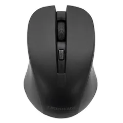 グリーンハウス(Green House) ワイヤレスマウス 無線マウス DPI切り替えボタン搭載 GH-MULNOA-BK ブラック