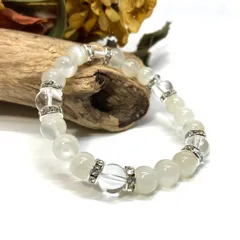 ムーンストーン パワーストーン ブレスレット 天然石ブレス （ゴールド）8mm レディース 女性  数珠ブレス 開運 プレゼント ギフト  [4] 