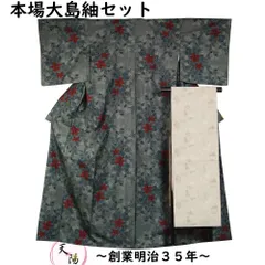 しつけ付き美品 ☆ 龍郷 本場奄美大島紬 帯オマケ ☆ 純泥染め手織り しつけ付き美品 ☆ 龍郷 本場奄美大島紬 帯オマケ ☆ 純泥染め手織り