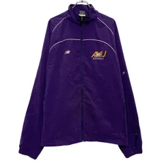 New Balance ジャケット XL パープル ニューバランス ジップアップ ビッグサイズ ラグラン スポーティー 古着卸 アメリカ仕入 a612-5067