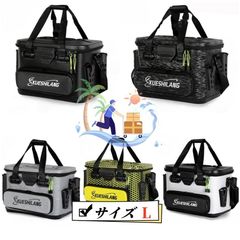 釣り バケツ 釣り用ケース サイズL 45*32*30CM: タックルバッグ バッカン ロッドホルダー付き 釣りボックス 多機能 40L 大容量 EVA素材 防災 収納コンテナ タックルバッグ