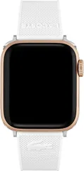[ラコステ] ロゴ入り アップルウォッチ ラバー 交換バンド 38mm 40mm ホワイト 2050006 