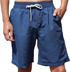 Rikkey 水着 メンズ サーフパンツ 膝丈 インナー付き 海水パンツ ハーフパンツ スイムウェア 水陸両用 速乾 ビーチパンツ( インディゴ,  XL)