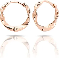 aliba ピアス レディース フープピアス 金属アレルギー対応 サージカルステンレス(ピンクゴールド)