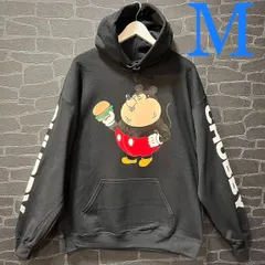 パロディ パーカー 男女兼用CHUBBY ミッキー パーカー 面白いパーカー(黒
