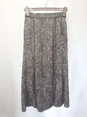 ◇ ⊂ PAGEBOY ページボーイ ペイズリー柄 ロング丈 フレア スカート サイズF グレー マルチ レディース E  【1409250036750】