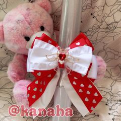 ♡赤色♡レッド♡ 推しカラー 担当カラー ペンラりぼん キンブレりぼん