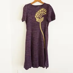 Saito Toyoko vintage 花柄 サマーニットワンピース Saito Toyoko vintage 花柄 サマーニットワンピース