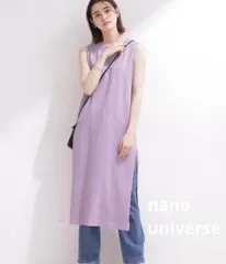 nano・universe ナノユニバース 22SS ピグメントスリットワンピース ヴィンテージライクな色落ち感 ボトムレイヤードを楽しめる◎ 着回し力