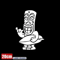 車 ステッカー 20cm トーテムポール アロハ ハワイ インディアン 仮面 ティキ アステカ マヤ給油口 おもしろ バイク おしゃれ 転写式