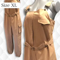 XLサイズ　女性用　ゴシックカーゴパンツ　ダンガリー　ワイドパンツ　カジュアル　オーバーオール　サロペット