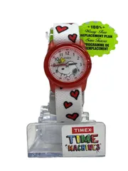 腕時計 タイメックス レディース TW2R416009J  Time Machines Peanuts Snoopy & Hearts Elastic Fabric Strap Watch
