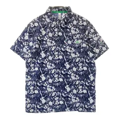 サイズ：L ADIDAS GOLF アディダスゴルフ  半袖ポロシャツ　シアサッカー 総柄 ネイビー系 [240101415146] ゴルフウェア メンズ ストスト