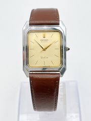 SEIKO/セイコー　DOLCE/ドルチェ　メンズ腕時計　クォーツ　ゴールド/シルバー　レクタンレギュラー　記念品刻印あり　7731-5070　ヴィンテージ　SH302