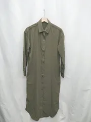 ◇ ⊇ ur's ユアーズ 長袖 ロング シャツワンピース サイズS チャコールグレー レディース E  【1502180050794】のサムネイル