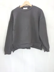 ◇ ⊇ アデイインザライフ ユナイテッドアローズ 長袖 クルーネックトップス チャコールグレー系 レディース E  【1507160009540】