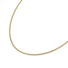 喜平チェーンネックレス K18 18金 2面カット 0.52φ 幅1.86mm 長さ45cm 約5.7g キヘイチェーン アジャスター付 （造幣局検定マーク刻印入）