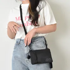 【新品・未使用】 スマホショルダー レディース メンズ ユニセックス スマホポーチ ネックポーチ ミニ ショルダー ショルダーバッグ サコッシュ 斜め掛け おしゃれ 可愛い 撥水 カジュアル イベント クリア 透明 鞄 バッグ ブラック 黒 KB156-MR