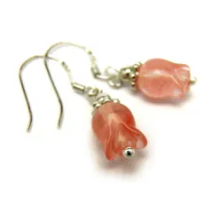 【AP0002シリーズ】天然石つぼみのピアス チェリークォーツ レディース ギフトにも最適