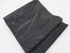 ◇着物 帯 袋帯 刺繍 黒帯 高貴 光沢 名古屋帯 お洒落文様 逸品 昭和② 
