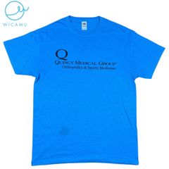 【激レア】医療系Tシャツ クインシーメディカルグループ 整形外科 スポーツ医学 青 M FRUIT OF THE LOOM 古着 個性派
