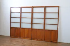 ▼現状販売▼ ガラス戸4枚セット レトロ建具 昭和レトロ 引き戸 4～7営業日前後で発送(※修理加工希望の方3ヶ月程で発送) R-064591