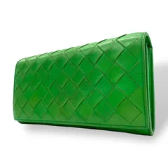BOTTEGA VENETA ボッテガヴェネタ イントレチャート 長財布 緑