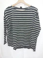 ◇ Θ URBAN RESEARCH DOORS ボーダー ボートネック 長袖 Tシャツ カットソー サイズOne ブラック ホワイト レディース E  【1411130016929】