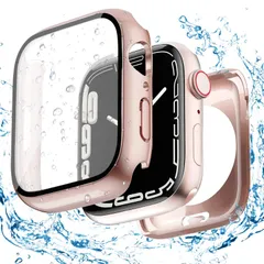 【在庫セール】【2024強化版】ELYBYYLE for Apple Watch ケース 45mm 41mm 防水ケース 360度全面防水 バンド 水泳・スポーツ専用 ガラスフィルム 一体型 apple watch 用 カバー 360フルボディ防水 アップルウ