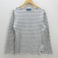 H■アーバンリサーチ/URBAN RESEARCH DOORS ボートネック ボーダー長袖バスクシャツ【4】白灰色/MENS■7【中古】