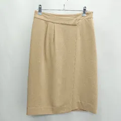 ◇ Θ UNITED ARROWS ユナイテッドアローズ 膝丈 タイト スカート サイズ36 キャメル系 レディース E  【1502030029727】
