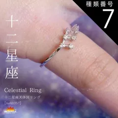 種類7:天秤座 リング 指輪 レディース フリーサイズ 金属アレルギー 指先に夜空を彩る。十二星座天体図リング チェーン アクセサリー 925シルバー スターリングシルバー シルバー 十二星座 星 星座 誕生日 きれいめ プレゼント シンプル n_marai 