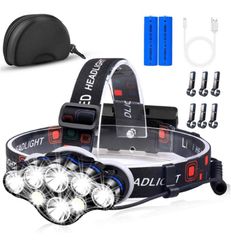 【新品未使用品】 ヘッドライト 8LED ヘッドランプ usb充電式 作業灯