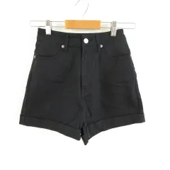 ウィゴー WEGO STANDARD ショートパンツ ストレッチ 黒 XS *T301