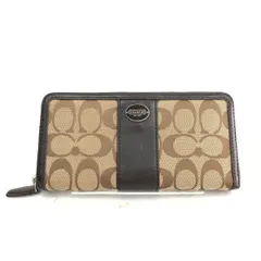 ▼▼COACH コーチ レディース 長財布 ラウンドファスナー ラグジュアリー シグネチャー アウトレット  F54630