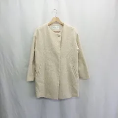 ◇ ⊇ NATURAL BEAUTY BASIC ナチュラルビューティーベーシック ウール混合 長袖 コート サイズS アイボリー レディース E  【1503050034944】
