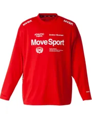 トレーニングウェア MOVESPORT 大きいサイズ メンズ 長袖Tシャツ ドライメッシュ トップス C060909-05 レッド