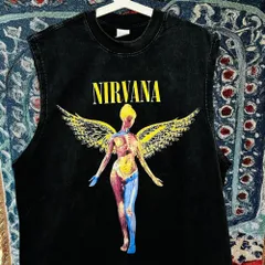 NIRVANA ヴィンテージT タンクトップ ビンテージ加工 楽天市場】ニルバーナ タンクトップの通販