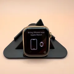 【中古美品】 Apple Watch series7 ステンレススチール Gold 41mm 本体＆ミラネーゼループバンド付き おまけケーブルつき